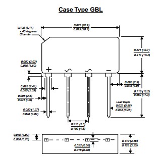 GBL10 Dimension Diagram