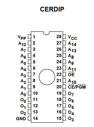 WS27C256L12TMB circuit diagram