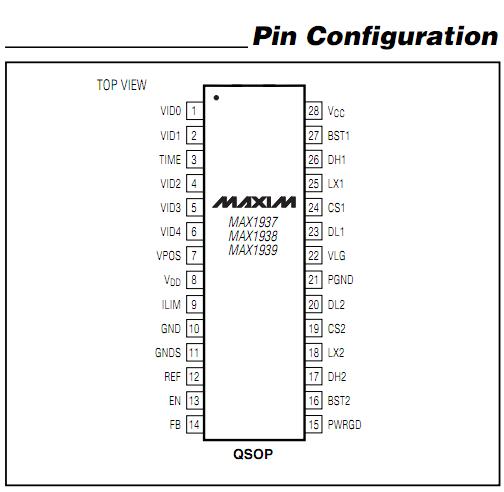 MAX1937EEI-T pin configuration