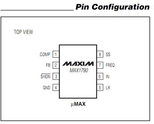 MAX1790EUA+ pin configuration