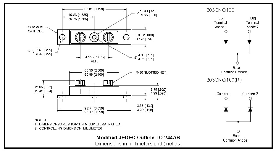 203CNQ100 pin connection