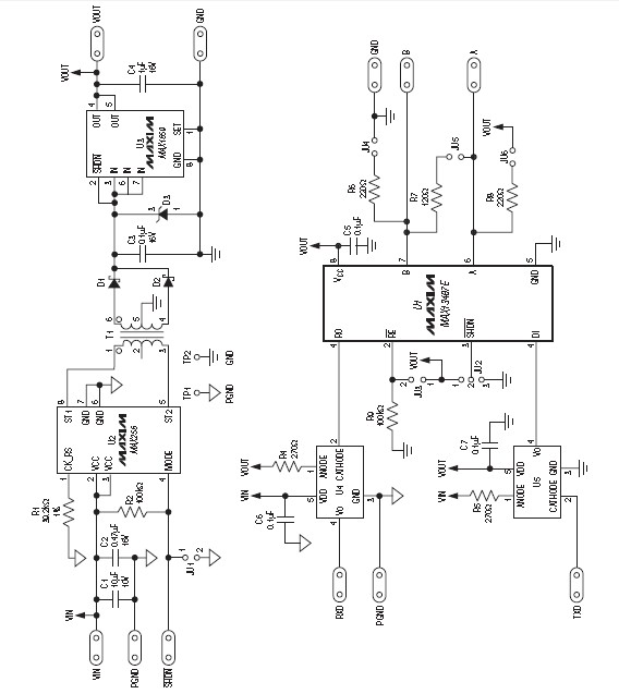 MAX13487EEVKIT# pin connection