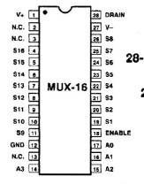 MUX16AT/883 Pin Configuration
