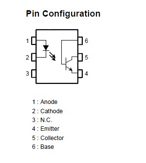 CNY17-3X017 pin connection