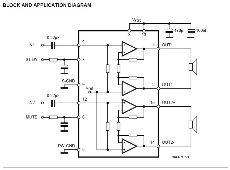 TDA7266S block diagram