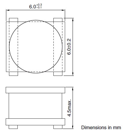VLC6045T-3R3N dimensions