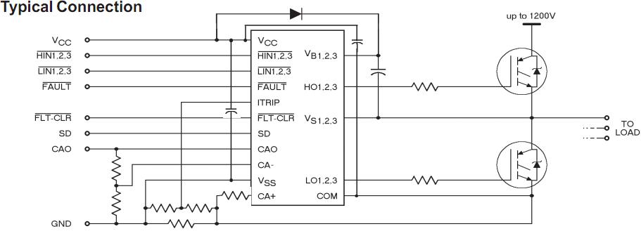 IR2133STRPBF typical connection
