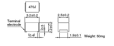 NLV32T-331J-PF Dimmension