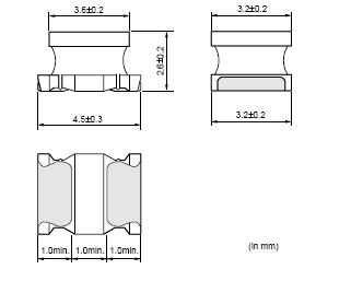 LQH43CN100K03L Dimmension