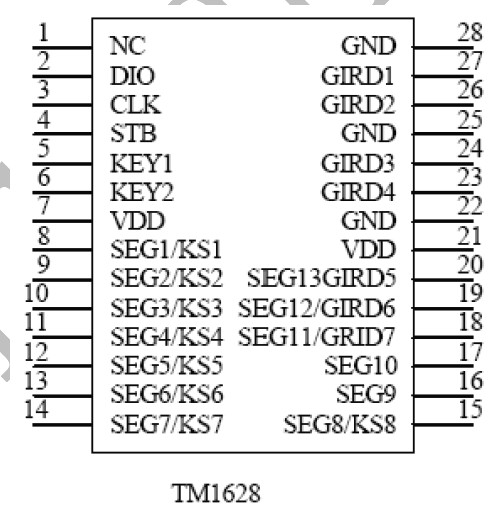 TM1628 diagram