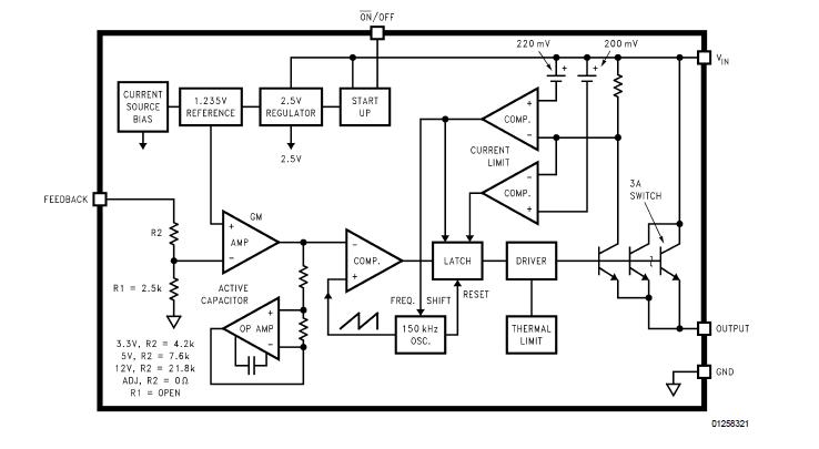LM2596S-ADJ circuit diagram
