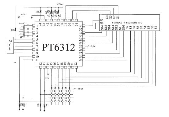 PT6312BLQ block diagram