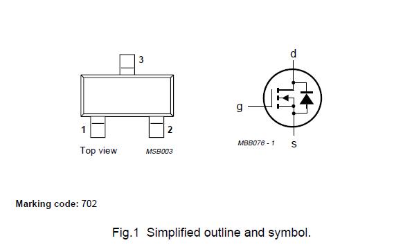 The 2N7002 PIN CONFIGURATION