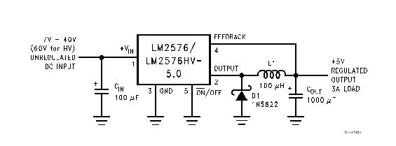 LM2576S-5.0 typical application