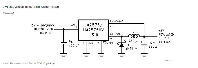 LM2575T-12 typical application