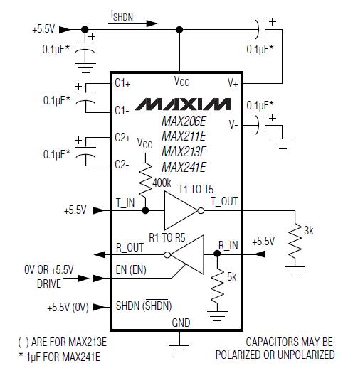MAX232EESE circuit diagram