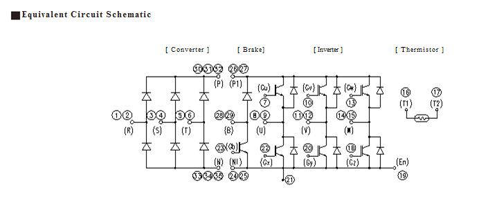 7MBR75VN120-50 Equivalent Circuit Schem