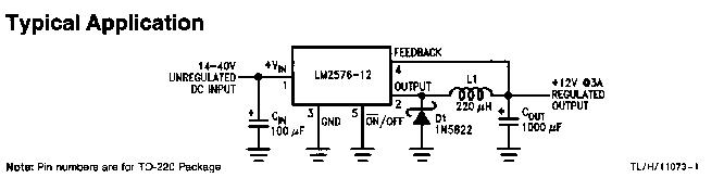 LM2576T-12 typical application