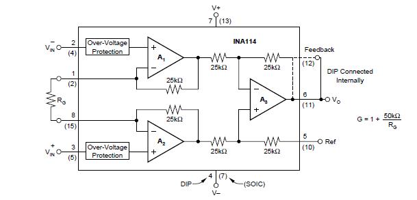 INA114AP circuit diagram