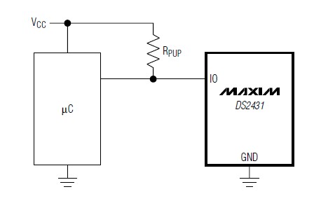 DS2431P pin connection
