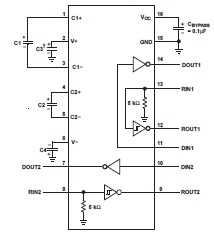 MAX3232 circuit diagram