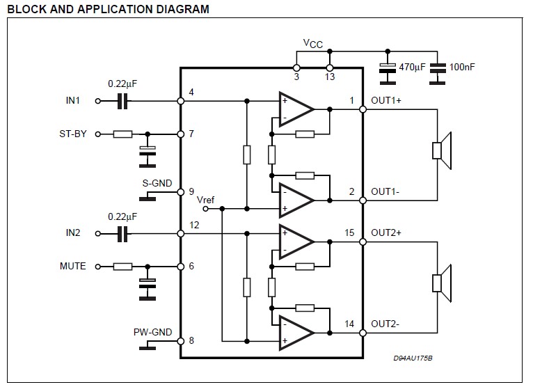 TDA7297SA circuit diagram