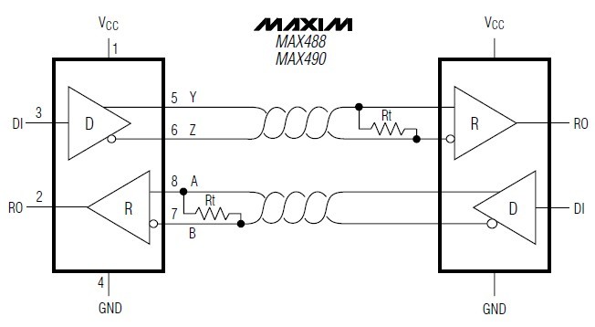 MAX488 circuit diagram