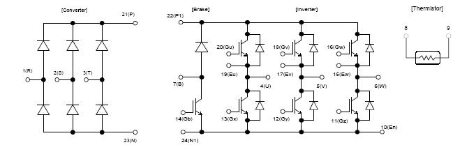 7MBR25UG120 block diagram