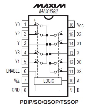 MAX4582CSE+T circuit diagram