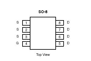 SI4410DY-T1 Pin Configuration
