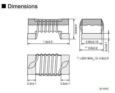 LQW18AN33NG00D dimensions