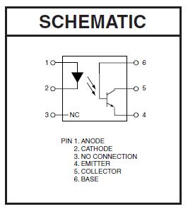 4N26 pin configuration