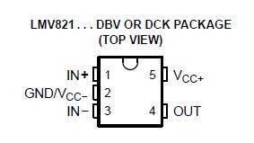 LMV821DCKR pin connection