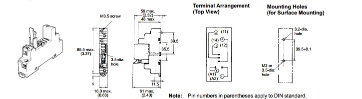CQM1-OD212 package dimensions