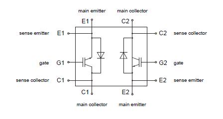2MBI1200U4G-170 Equivalent Circuit Schematic