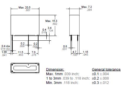 ALD112W package dimensions