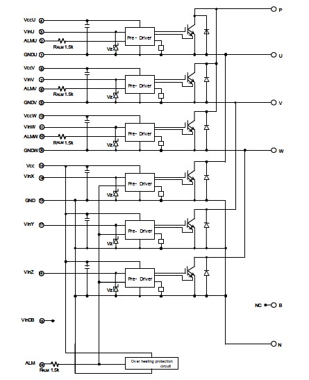 6MBP50RS120 block diagram