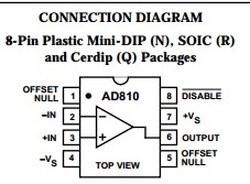 AD810ARZ connection diagrams