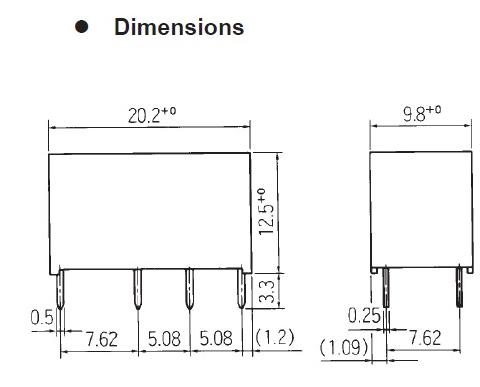 RY5W-K package dimensions