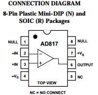 AD817ARZ connection diagrams