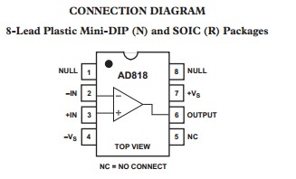 AD818ARZ connection diagrams