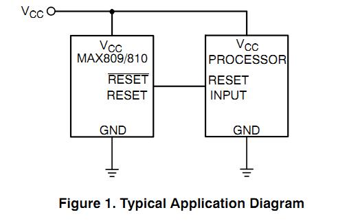MAX809T typical applicatin diagram