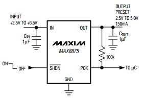 MAX8875EUK15+T circuit diagram