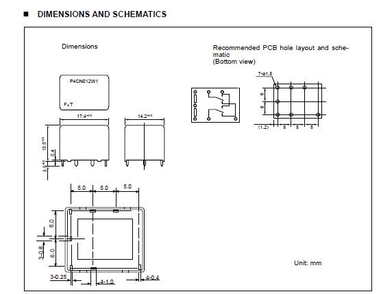 P4CN012W1 package dimensions