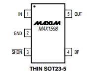 MAX1598EZK28+T circuit diagram