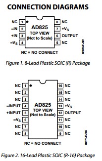 AD825ARZ connection diagrams