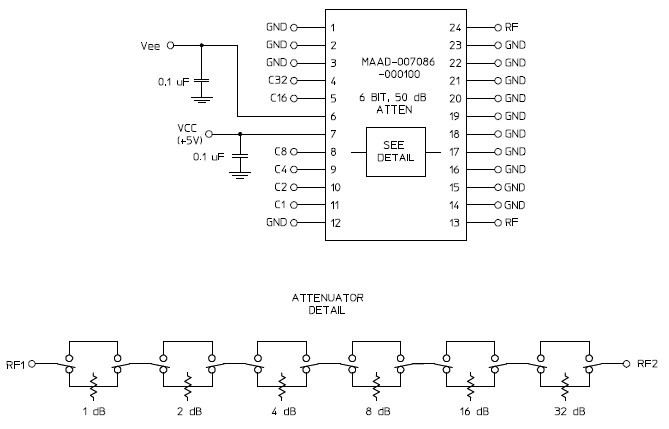 MAAD-007086-000100 Schematic with Off-Chip Components