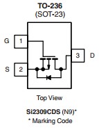 SI2309CDS-T1-E3 pin connection
