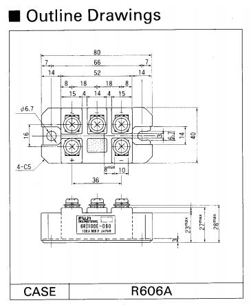 6RI100E-080 dimension figure