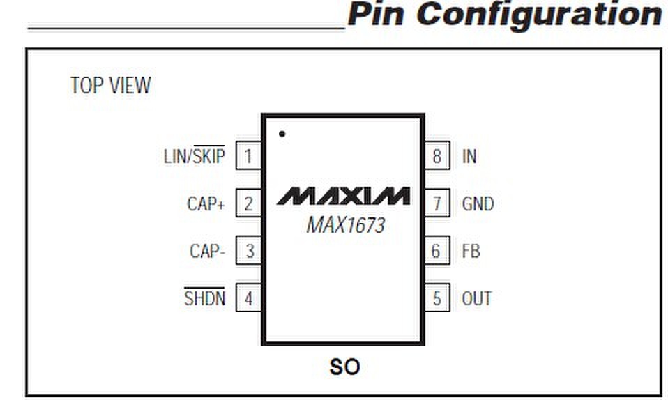 MAX1673ESA pin connection